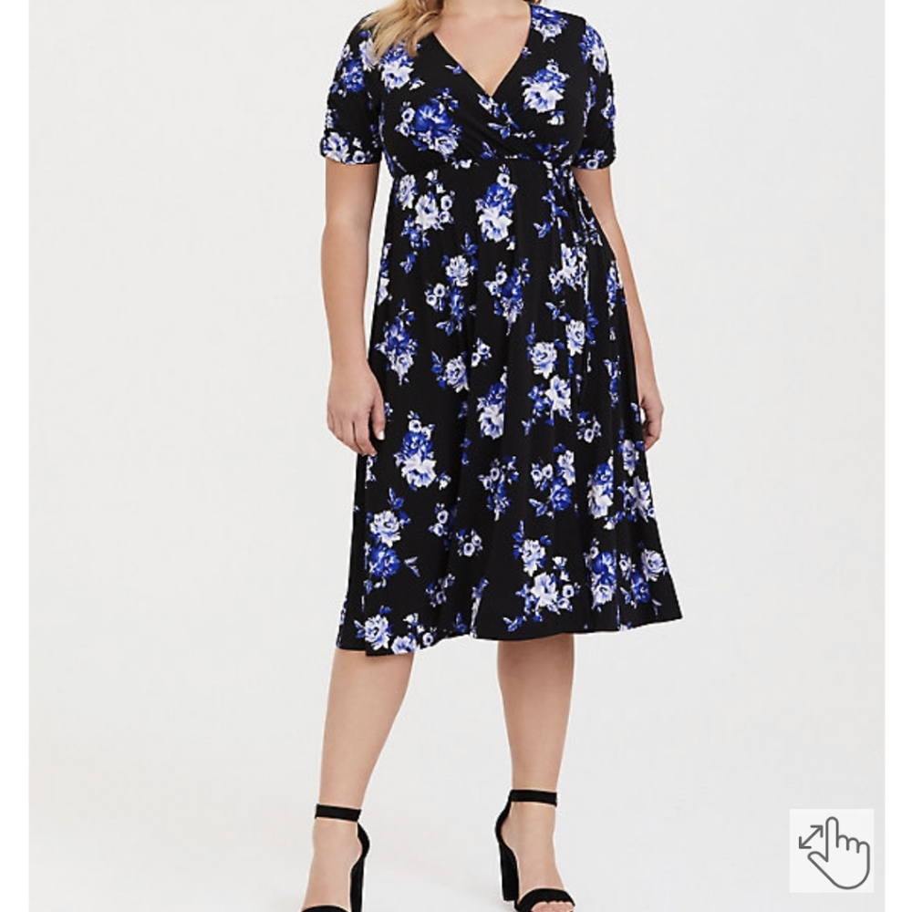 Torrid Faux Wrap Dress Size 2